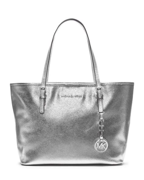 michael michael kors jet set quilted small travel tote|michael kors jet set silver.